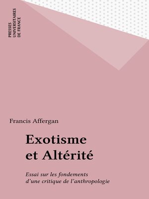 cover image of Exotisme et Altérité